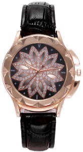 Style Feathers BLACK ROTATE Watch  - For Girls