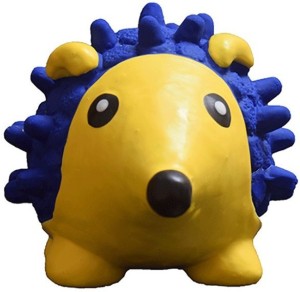 Squeaky hedgehog dog top toy