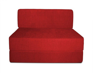 Aart Store Sofa Cum Bed 3x6 Feet One Seater Sleeps & Comfortably Mechanism Type Fold Out Sofa Red Color Single Sofa Bed