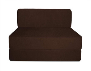 Style Crome Sofa Cum Bed 3x6 Feet One Seater Brown Color Single Sofa Bed