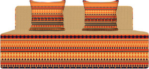 Style Crome Printed Sofa Cums Bed 5x6 Feet Three Seater With Two Cushion- Perfect for Guests Single Sofa Bed