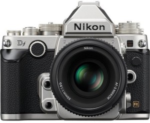 nikon na f mirrorless camera body with single lens: af-s50mm (16 gb memory card & carry case)(silver)