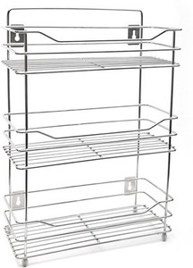 COCONUT Containers Kitchen Rack Steel Stainless Steel Bottle Rack Kitchen Rack Wall Mounted Multipurpose Storage Rack 3 Shelf Price in India Buy COCONUT Containers Kitchen Rack Steel Stainless