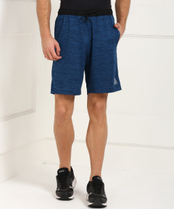 REEBOK Self Design Men's Black, Blue Sports Shorts