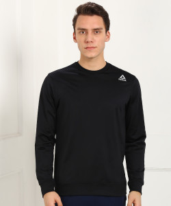 REEBOK Full Sleeve Solid Men Sweatshirt