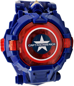 IndusBay Avengers Captain America Action Figure to Digital Wrist watch Transformer deformation robot Toy for kids Avengers Captain America Action Figure to Digital Wrist watch Transformer deformation ...