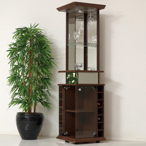Evok Dante Engineered Wood Bar Cabinet Finish Color Dark Walnut