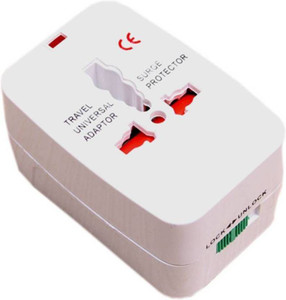 Mezire Universal Pocket Travel Charger Multi-Plug, AU/EU/UK/US/CN Worldwide Adaptor (White) Worldwide Adaptor