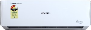 Voltas 1 Ton 3 Star Split Inverter AC  - White(123 VDZU (R-410A) / 123V DZU2 (R-410A), Copper Condenser)