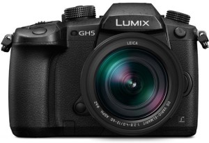 panasonic lumix dc-gh5lga mirrorless camera body with 12-60 mm lens(black)
