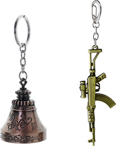 Gold Era PUBG Keychain Gun Temple Bell Keychain Key Chain Price