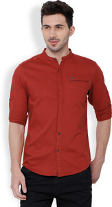 Locomotive Men's Solid Casual Red Shirt