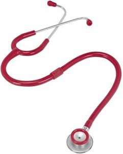 MSI Original Microtone Burgundy Stethoscope with Black and Blue tube with Ear Piece and Diaphragm Acoustic Stethoscope Acoustic Stethoscope(Burgundy)