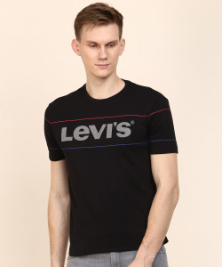 LEVI S Printed Men Round Neck Black T Shirt Buy LEVI S Printed Men Round Neck Black T Shirt Online at Best Prices in India Flipkart