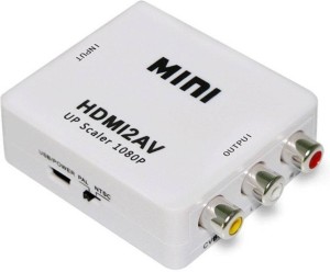 Blendia  TV-out Cable TV-out Cable Terabyte MINI HDMI2AV UP Scaler 1080P HD Video Converter (White, For Computer)(White, For TV)