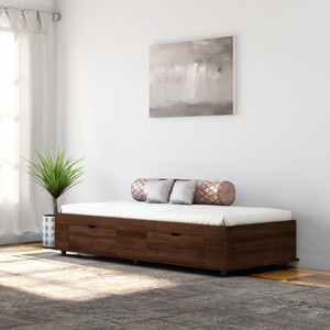 Okra Diwan Engineered Wood Single Box Bed Price in India Buy