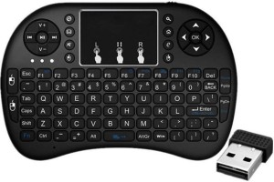 techobucks Best quality Mini 2.4G Wireless Keyboard i8 With Lithium Battery Handheld Bluetooth Multi-device Keyboard(Black)
