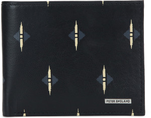 Peter England Men Black Genuine Leather Wallet