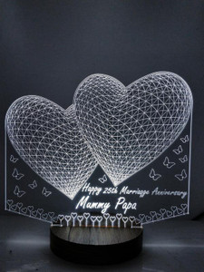 Designelle 25th Anniversary Gift for mom dad Table Lamp Price in