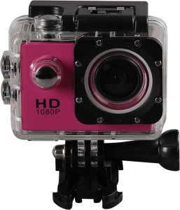 alria alactcam sport camera, mini 1080p full hd dv sports recorder dvr waterproof action camera camcorder (hot pink) sports and action camera(pink, 1080 mp)