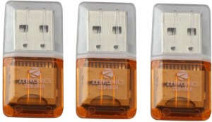 Zebronics Pack of Three ZEB - 08CR Card Reader(Orange)