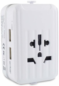 Rhonnium �� All in One Universal Wall AC Power Plug Adapter Power Plug Wall Charger USA EU UK AUS Worldwide Adaptor(White)