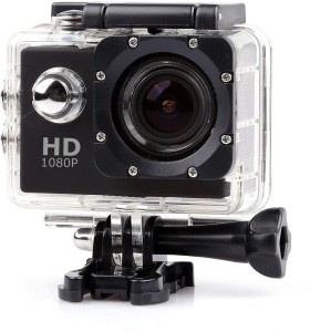 alonzo 1080p waterproof sport action camera 2 inch lcd screen 12 mp full hd sports and action camera(black, 16 mp)