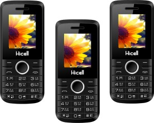 hicell c1 nova combo of three mobiles(black&green$$black&yellow$$black&grey)