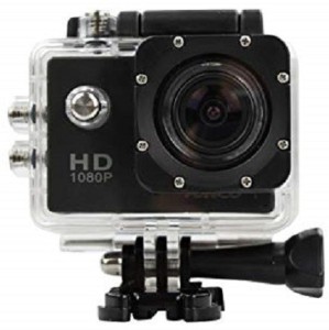 buy genuine hd 1080p full hd action camera with 170 degree ultra wide-angle lens & full accessories sports and action camera(black, 12 mp)