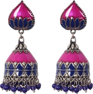 Pink and sale blue combination earrings