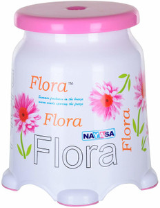 NAYASA Bathroom Stools Glossy Pink Flora 510 509 Set of 2