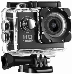 zeom action shot hd 1080p sports hd camera video camera with waterproof camera case sports and action camera  (black, 12 mp) sports and action camera(black, 12 mp)