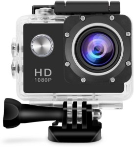 buy genuine hd 1080p sports hd action camera video camera with waterproof camera case sports and action camera(black, 12 mp)