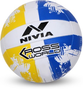 nivia kross world volleyball - size: 4(pack of 1, multicolor)