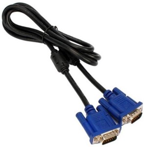 RIVER FOX 1.5 Meter HD 15 pin male to male high quality VGA Cable for Computer 1.5 m VGA Cable(Compatible with COMPUTER MONITOR, Black, One Cable)