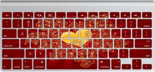GADGETS WRAP GWS-13761 Printed Heart Valentine Skin for Apple Magic Keyboard 1 Keyboard Skin(Multicolor)