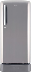 LG 190 L Direct Cool Single Door 4 Star (2020) Refrigerator with Base Drawer(Shiny Steel, GL-D201APZY)