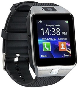 nexus dz09 phone silver smartwatch(black strap l)