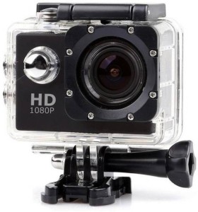 lascom india 12mp sport action camera with 1080p full hd 12mp cmos(h.264) with 32gb sd memory card slot wide angle 170° for android ios smartphone - black sports and action camera(black, 12 mp)