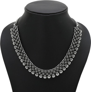 Sasitrends Sasitrends Oxidised German Metal Necklace Price in