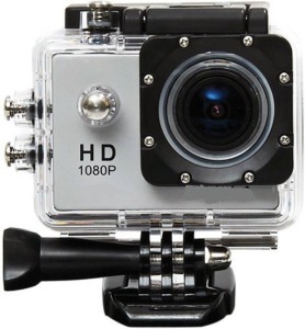 aerizo waterproof 1080p full hd 12 mp wide angle under water shooting camera with micro sd card support sports and action camera(multicolor, 12 mp)