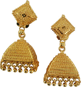 Square jhumkas gold on sale