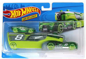 HOT WHEELS Wingstorm Car with Transporter Truck Wingstorm