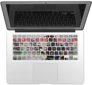 GADGETS WRAP GWSD-2328 Printed power man Laptop Keyboard Skin(Multicolor)
