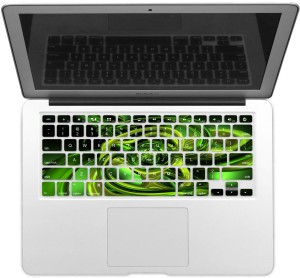 GADGETS WRAP GWSD-1995 Printed latest abstract green Laptop Keyboard Skin(Multicolor)