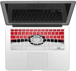 GADGETS WRAP GWSD-2383 Printed RED Black White SIMBLE Laptop Keyboard Skin(Multicolor)