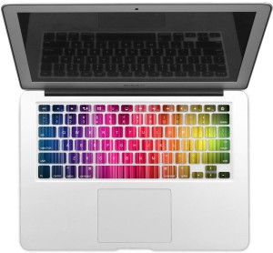GADGETS WRAP GWSD-2760 Printed VIBGYOR STRIPES Laptop Keyboard Skin(Multicolor)