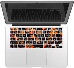 GADGETS WRAP GWSD-1615 Printed Flower Texture Laptop Keyboard Skin(Multicolor)
