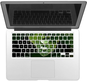 GADGETS WRAP GWSD-1472 Printed dew drops green leaf Laptop Keyboard Skin(Multicolor)