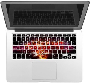 GADGETS WRAP GWSD-2061 Printed Love Heart Fire Laptop Keyboard Skin(Multicolor)